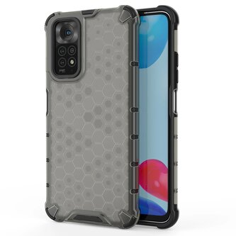 Honeycomb etui pancerny pokrowiec z żelową ramką Xiaomi Redmi Note 11S / Note 11 czarny