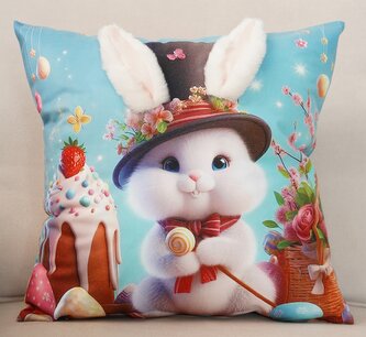 Velikonoční polštář 3D HELLO BUNNY VI. 40x40 cm  Mybesthome