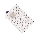 TRÄUMELAND Deka Jersey 100 x 75 cm Weiß mit grauen Sternen