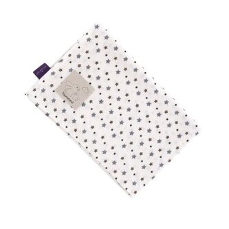 TRÄUMELAND Deka Jersey 100 x 75 cm Weiß mit grauen Sternen