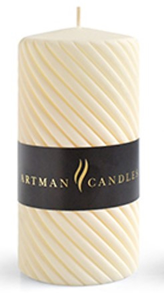 Świeca CAROLINE MAT walec średni 7x14cmparafinowa kremowa