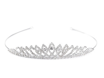Štrasová čelenka / korunka do vlasů - 1 ks - crystal
