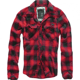 Košile Brandit Check Shirt - červená-černá, 6XL