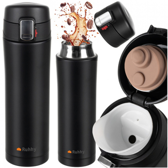 Termohrnek Ruhhy 440 ml - černý
