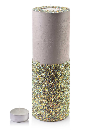 ŚWIECA LAMPION WALEC 120X360 DIAMENT LEN MULTI