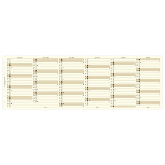 Filofax, Plánovací Kalendář 2025 osobní, vertikální, krémová, AJ