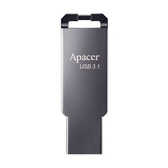 Apacer USB flash disk, USB 3.0, 64GB, AH360, stříbrný, AP64GAH360A-1, s poutkem