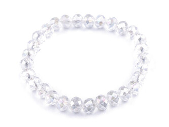 Náramek pružný z broušených korálků - 1 ks - 13 (28) crystal AB