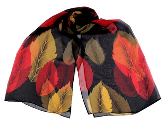 Letní šátek / šála 50x160 cm - 1 ks - 15 černá červená