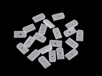 Silikonové koncovky na ploché kostice šíře 6; 8 mm - 50 ks - 2 (8 mm) transparent