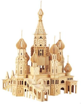 WOODEN TOY , WCK 3D puzzle Chrám St. Petersburg velký