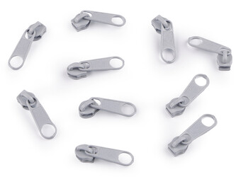 Jezdec ke spirálovým zipům No 3 pro metráž typu POL - 100 ks - 314 modrošedá sv.