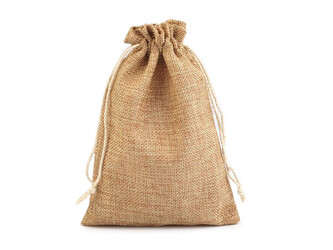 Dárkový pytlík 12,5x17,5 cm imitace juty - 10 ks - 3 hnědá přírodní