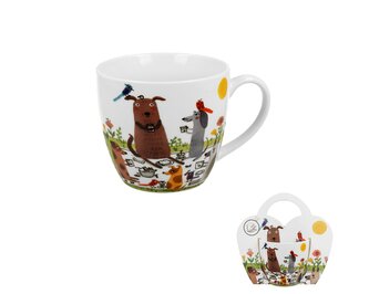 Kubek 460 ml w "koszyczku" Psi Świat PSI PIKNIK