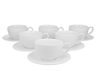 6 filiżanek ze spodkami DIAMOND