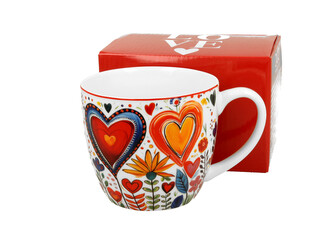 Kubek 460 ml KOLOROWE SERCA 2