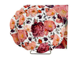 Komplet 2 talerze deserowe SPRING ROSES WHITE
