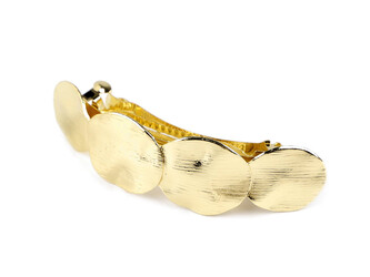 Francouzská spona do vlasů - 1 ks - 1 zlatá