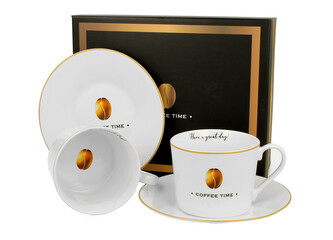 2 filiżanki elegant ze spodkami COFFEE TIME 2
