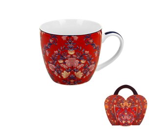 Kubek 460 ml w "koszyczku" MANU RED