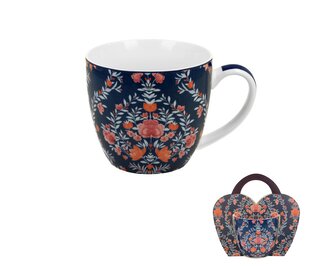 Kubek 460 ml w "koszyczku" MANU BLUE