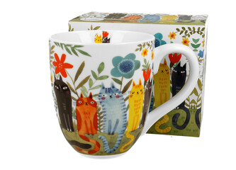 Kubek XXL Koci Świat KOTY OGRODOWE