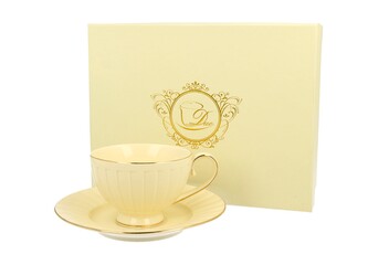 ECRU Filiżanka ze spodkiem NINA