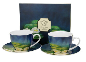 2 filiżanki ze spodkami NENUFARS inspired by Monet