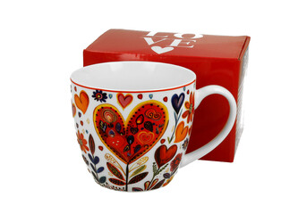 Kubek 460 ml KOLOROWE SERCA 4