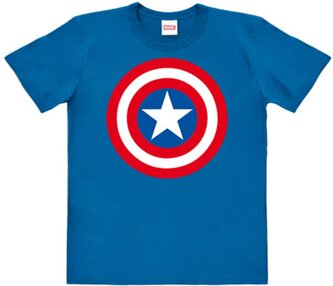 Dětské tričko Marvel: Captain America Shield Logo (164-176 cm) modrá bavlna