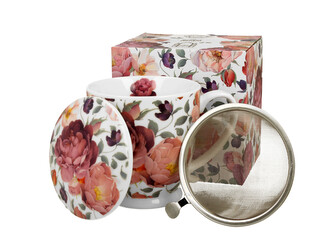 Zaparzacz na stopce SPRING ROSES WHITE