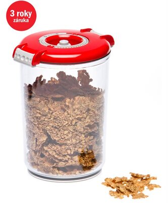 STATUS Tritan vakuová kulatá dóza 1,5l 177724, červená