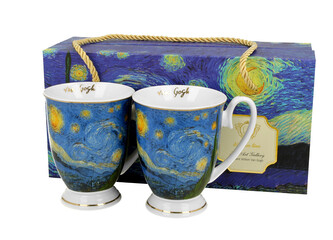 2 kubki royal STARRY NIGHT inspired by Van Gogh - Golden Line