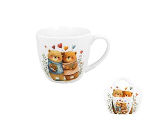 Kubek 460 ml w "koszyczku" MISIE 2