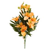 Kytice orchidej s palmovým listem, 6 barev, Barva lososová  H373