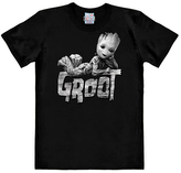 Pánské tričko Marvel|Guardians Of The Galaxy|Strážci galaxie: I Am Groot (2XL) černá bavlna