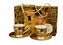 2 filiżanki espresso ze spodkami KISS BROWN inspired by KLIMT - Golden Line