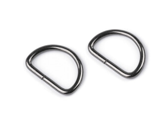 Polokroužek šíře 12 mm - 100 ks - 4 nikl černý