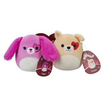 Squishmallows Růžový a světlý pes Sager a Cooper