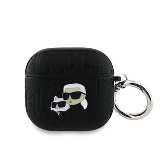 Karl Lagerfeld PU Embossed Karl and Choupette Heads Pouzdro pro AirPods 4 Black Karl Lagerfeld PU Embossed Karl and Choupette Heads Pouzdro pro AirPods 4 Black