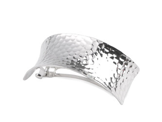 Francouzská spona do vlasů - 1 ks - 1 stříbrná