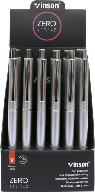 Długopis automat. Zero Silver Z4 niebieski (36szt)