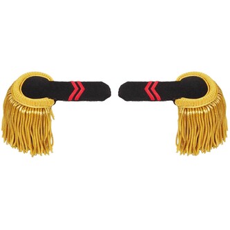 Nárameníky s třásněmi portugalské typ Segundo-Marinheiro 1 pár - zlaté-černé