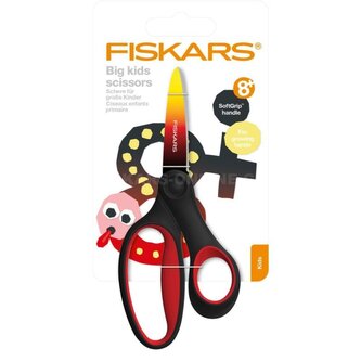Fiskars Velké dětské nůžky 15 cm, červeno černá