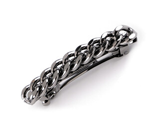 Francouzská spona do vlasů řetěz - 1 ks - 3 šedá ocelová