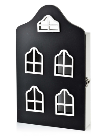 STACY Skrzynka na klucze 17,5x5,5x29,5cmDomek czarny