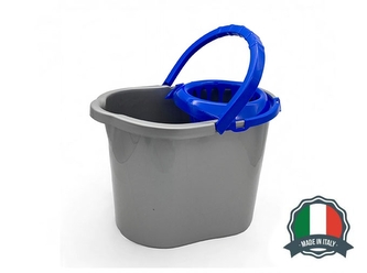 Vědro 13L + ždímací koš, výlevka  CLEAN šedé