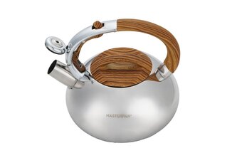 Nerezová konvice s píšťalkou a dekorem dřeva – 3 l