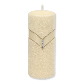 Świeca DIAMOND Walec średni 7xh14cmparafinowa kremowa