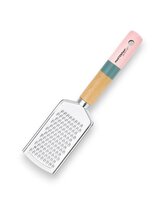 Kuchyňské struhadlo s dřevěnou rukojetí – růžovo-modré